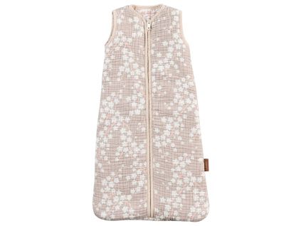 Růžový mušelínový dětský spací pytel Quax Natural 70 cm