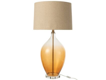 Oranžová sklená stolní lampa Amber 85 cm