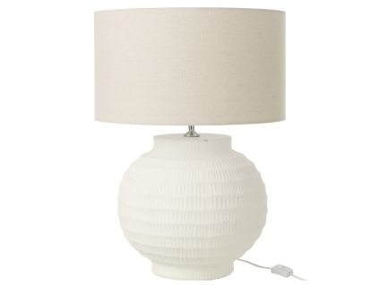 Bílá keramická stolní lampa Terracotta 62 cm