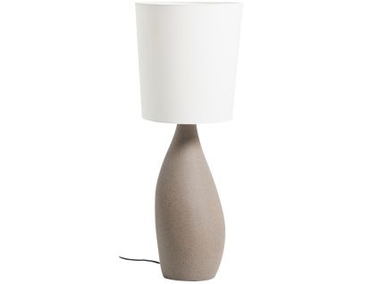 Šedo-bílá stolní lampa Kave Home Viona 77 cm