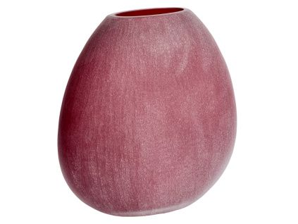 Červená skleněná váza Rovena 33,5 cm