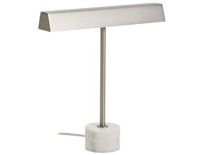 Stříbrná kovová stolní lampa Kave Home Lynor