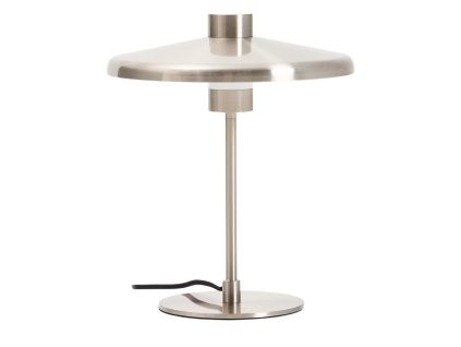 Stříbrná kovová stolní lampa Nuvira