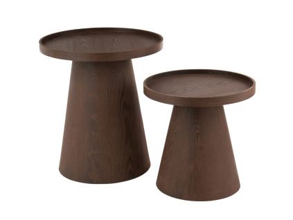 Set dvou hnědých odkládacích stolků Kled 45/38,5 cm