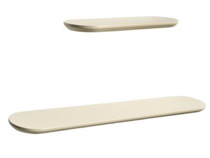 Set dvou béžových lakovaných polic Kave Home Arely 35/55 cm