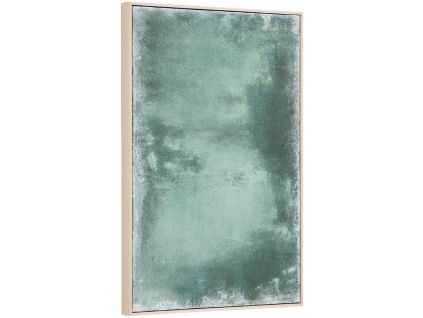Zelený abstraktní obraz Kave Home Selnar 90 x 60 cm
