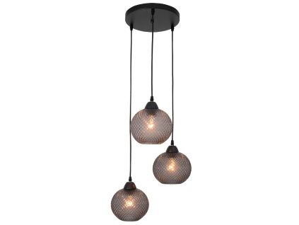Šedé skleněné závěsné světlo Nova Luce Vienti 30 cm