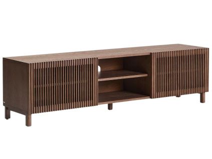 Ořechový TV stolek Kave Home Beyla 180 x 42,5 cm