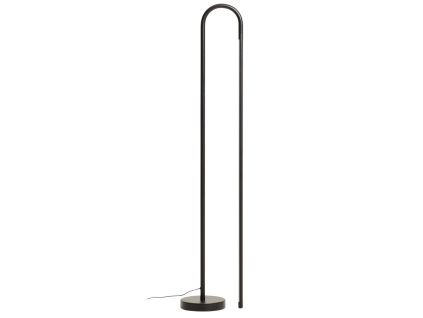Černá kovová stojací LED lampa Kave Home Bow 120 cm