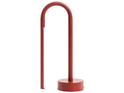 Červená přenosná stolní lampa Bow