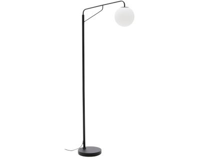 Černá kovová stojací lampa Kave Home Eilo 164 cm