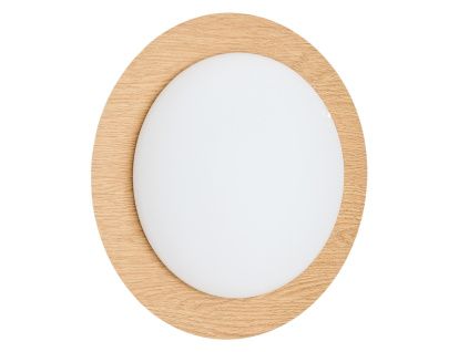 Nástěnné světlo Kave Home Novae 40 cm s dřevěným efektem