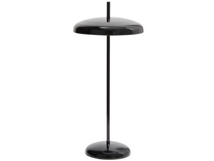 Černá kovová nabíjecí LED lampa Kave Home Porte