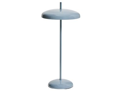 Modrá kovová nabíjecí LED lampa Kave Home Porte