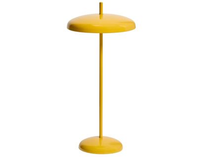 Žlutá kovová nabíjecí LED lampa Kave Home Porte