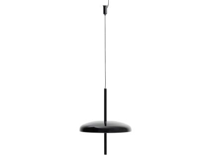 Černé kovové nabíjecí závěsné LED světlo Kave Home Porte Ø 16 cm