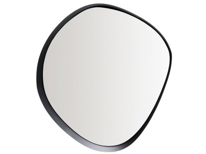 Černé kovové závěsné zrcadlo Kave Home Tebel 74,5 x 67,5 cm