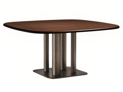 Ořechový jídelní stůl Kave Home Melvar 121 x 121 cm