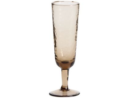 Hnědá sklenice na sekt Kave home Sileia