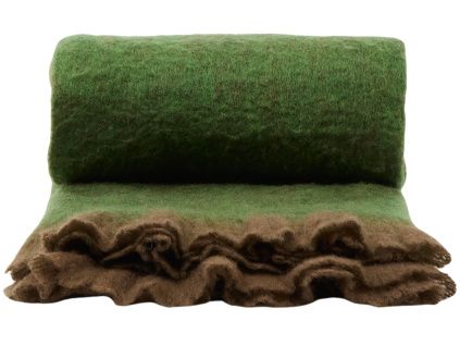Zelený pléd Kave Home Odelna 130 x 170 cm