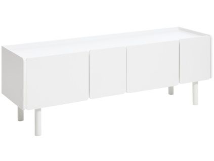 Bílý lakovaný TV stolek Unique Furniutre Bera 160 cm