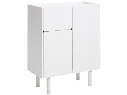 Bílá lakovaná komoda Unique Furniture Bera 80 cm