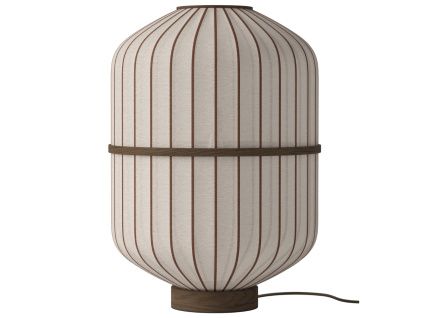 Tmavá dubová stojací lampa Lucén 59 cm