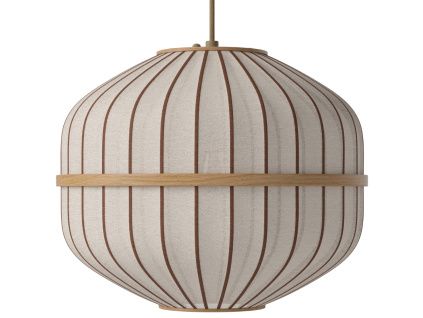 Dubové závěsné světlo Lucén Octagon 40 cm