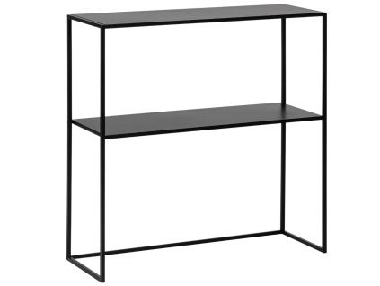 Černý kovový toaletní stolek Alrik 78 x 27 cm