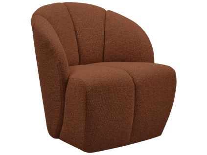 Tmavě hnědé otočné čalouněné křeslo Mojo