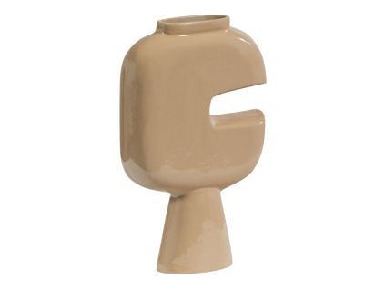 Béžová kovová váza Gianna 31 cm