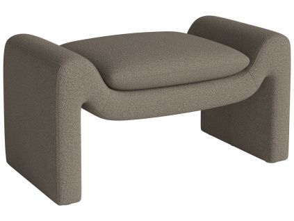 Světle hnědá bouclé podnožka Mielo 83 x 52 cm