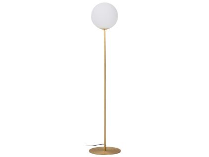 Zlatá kovová stojací lampa Kave Home Brisia 165 cm
