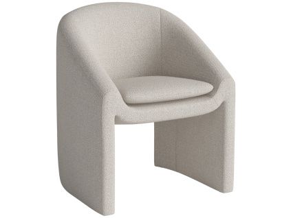Béžová bouclé jídelní židle Mielo