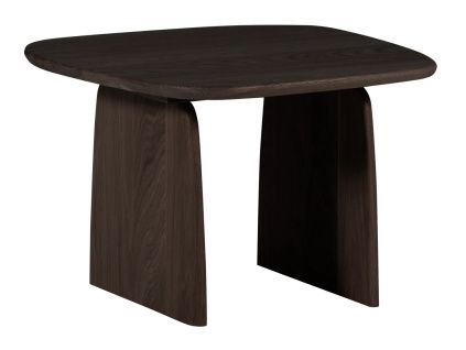 Tmavě hnědý dubový konferenční stolek Tablo 60 x 60 cm