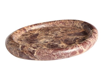 Hnědý mramorový tác Kave Home Lenorel 30 x 23 cm