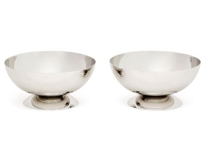 Set dvou nerezových misek Kave Home Nirela 12,5 cm