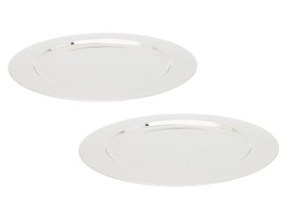 Set dvou nerezových talířů Kave Home Nirela 33 cm