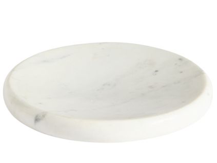 Bílý mramorový podnos kave home Obena Ø 25 cm