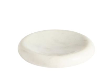 Bílý mramorový podnos kave home Obena Ø 15 cm