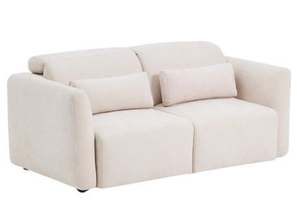 Béžová dvoumístná pohovka Kave Home Lares 180 cm s elektrickým posuvem
