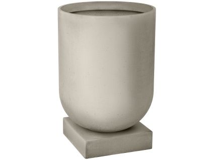 Šedý cementový květináč Podium Ø 50 cm