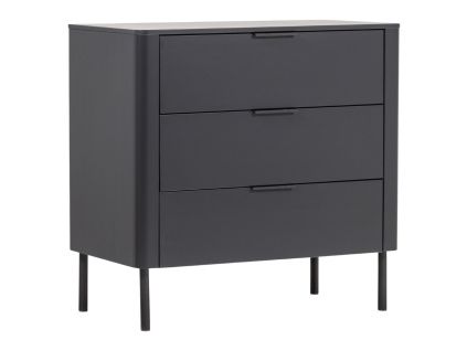 Černá dřevěná komoda Gunnar 94 cm