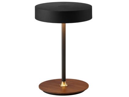 Černá kovová nabíjecí stolní LED lampa Halo Design On the Move 19 cm