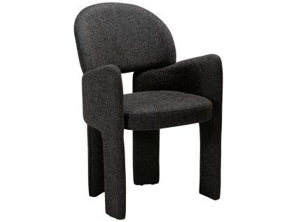 Černá bouclé jídelní židle DAN-FORM Aole