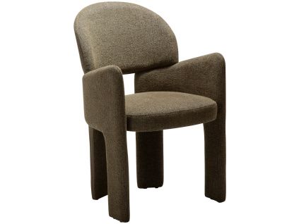 Zelená bouclé jídelní židle DAN-FORM Aole