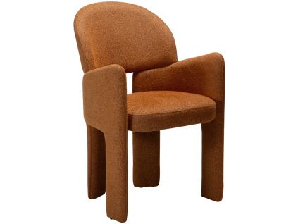Oranžová bouclé jídelní židle DAN-FORM Aole