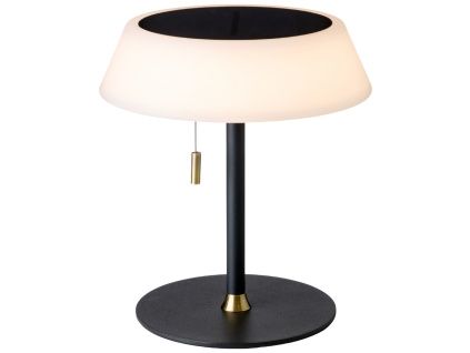 Černá kovová nabíjecí stolní LED lampa Halo Design Solar 19 cm