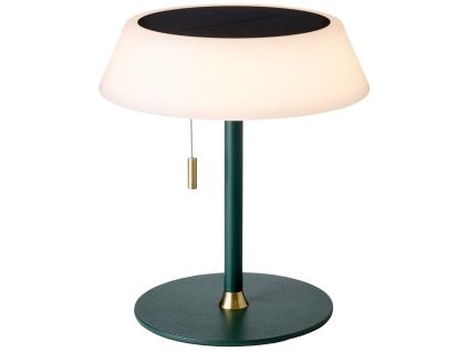 Tmavě zelená kovová nabíjecí stolní LED lampa Halo Design Solar 19 cm