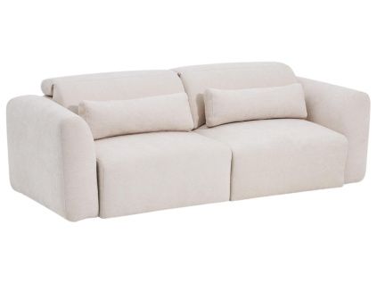 Béžová trojmístná pohovka Kave Home Lares 240 cm s elektrickým posuvem